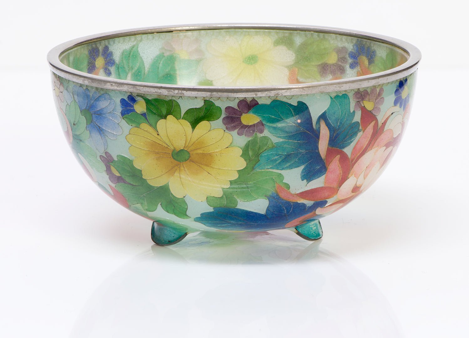 Antique Japanese Plique-a-Jour Cloisonne Bowl