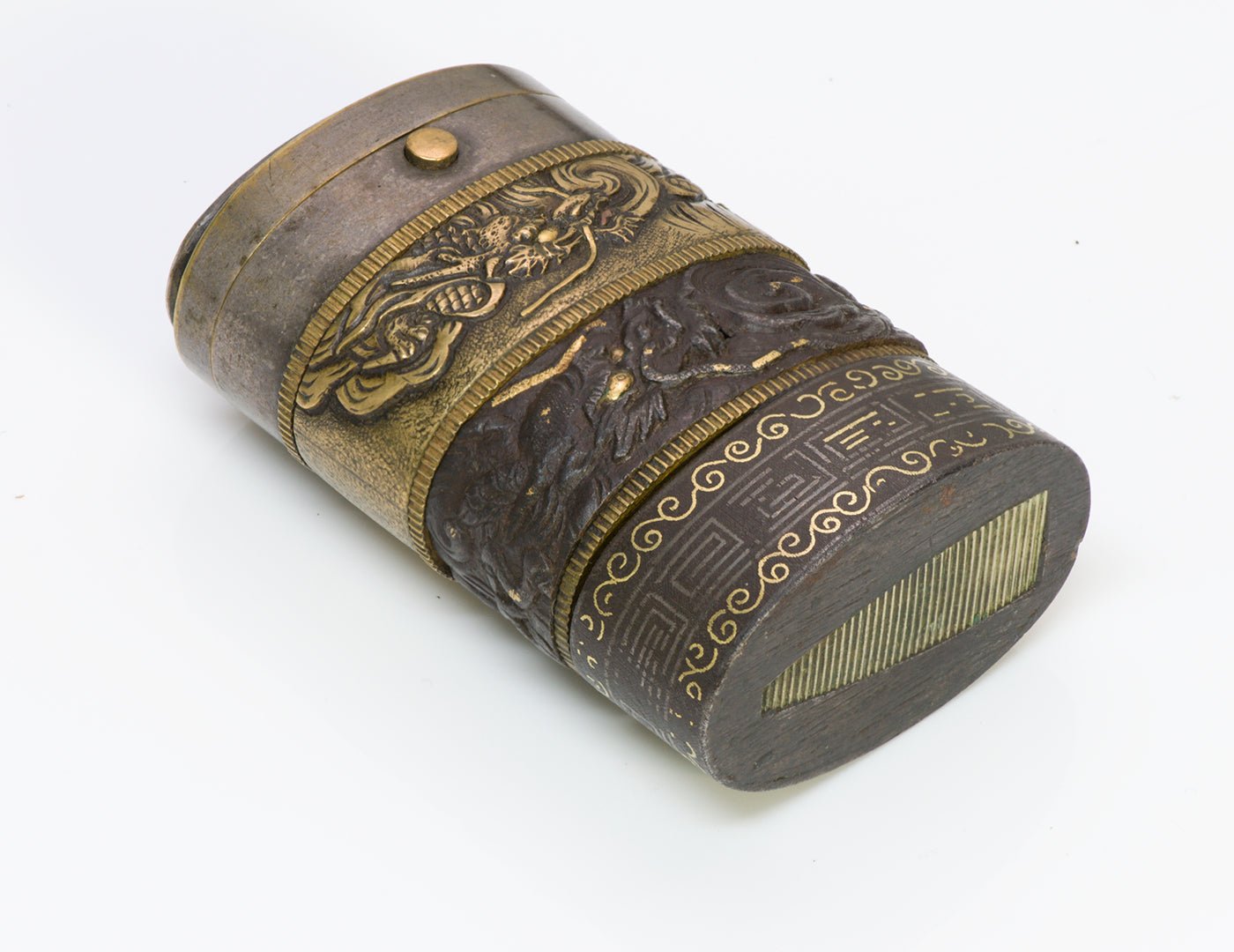 Antique Japanese Shakudo Match Safe