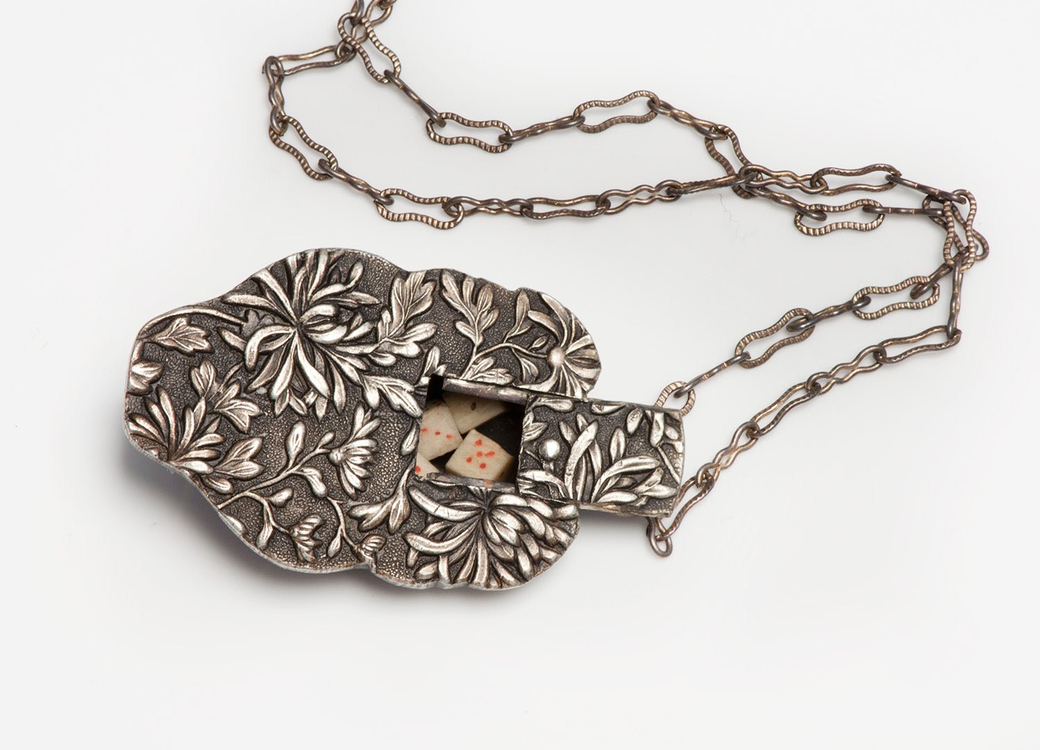 Antique Japanese Silver Satyr Pendant