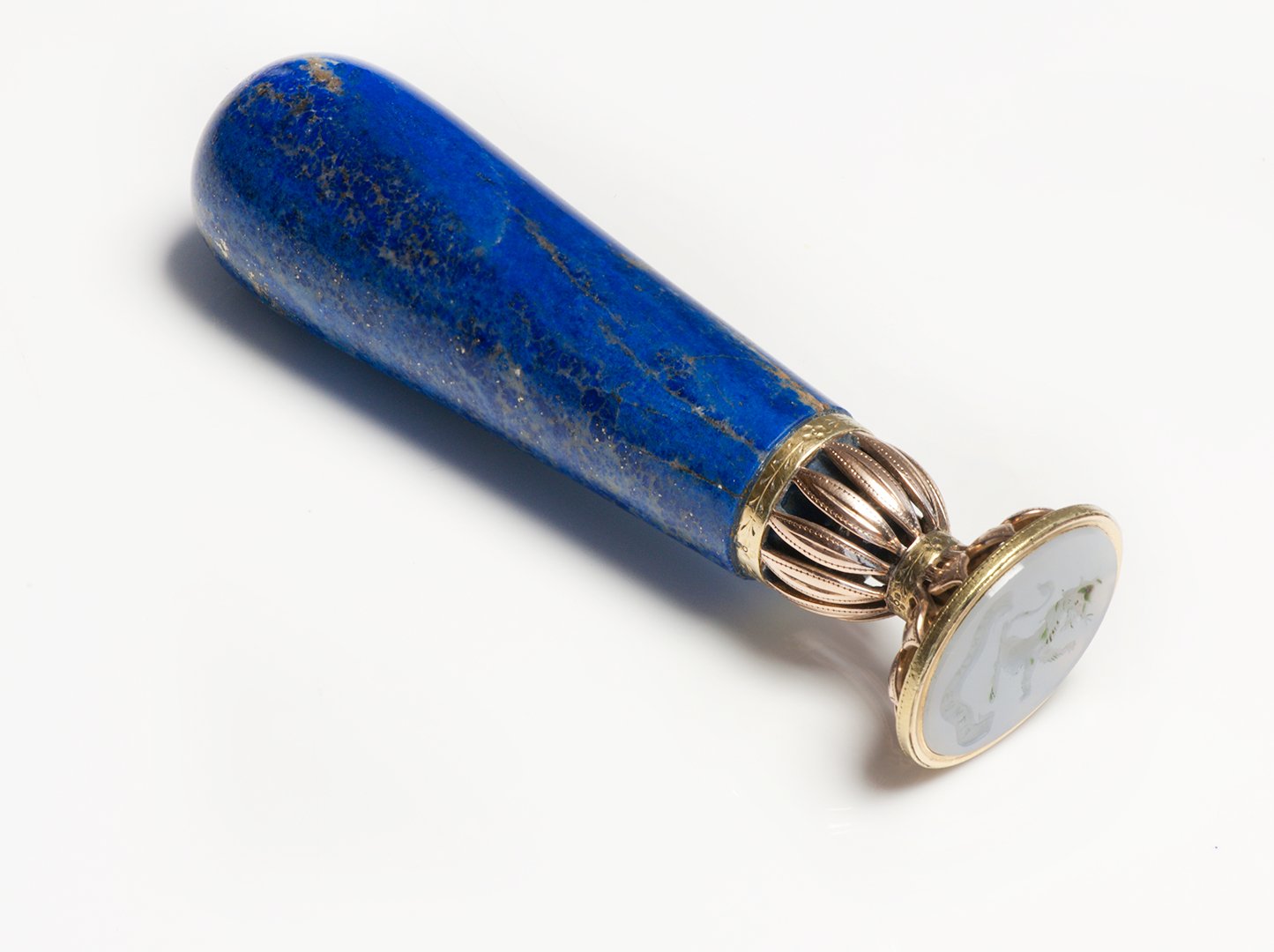 Antique Lapis Gold Crest Seal