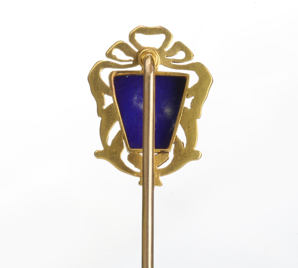 Antique Lapis Gold Stick Pin