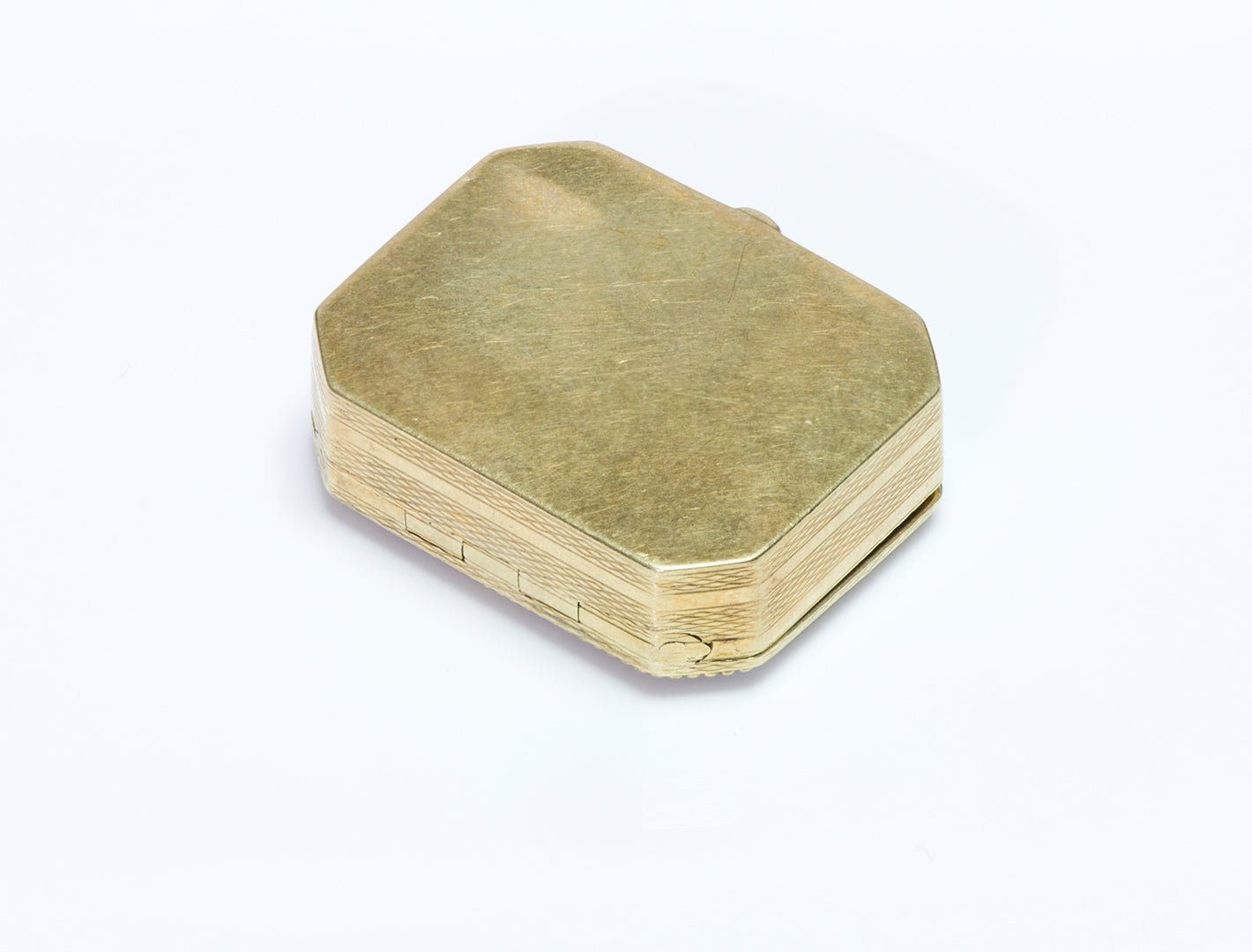 Antique Miniature Engine Turned Gold Box