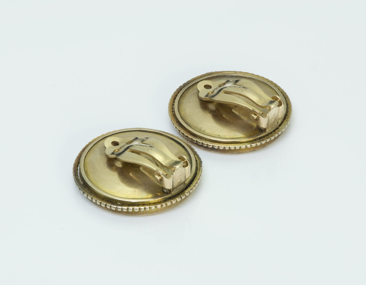 Antique Mosaic Eagle Yellow Gold Earrings