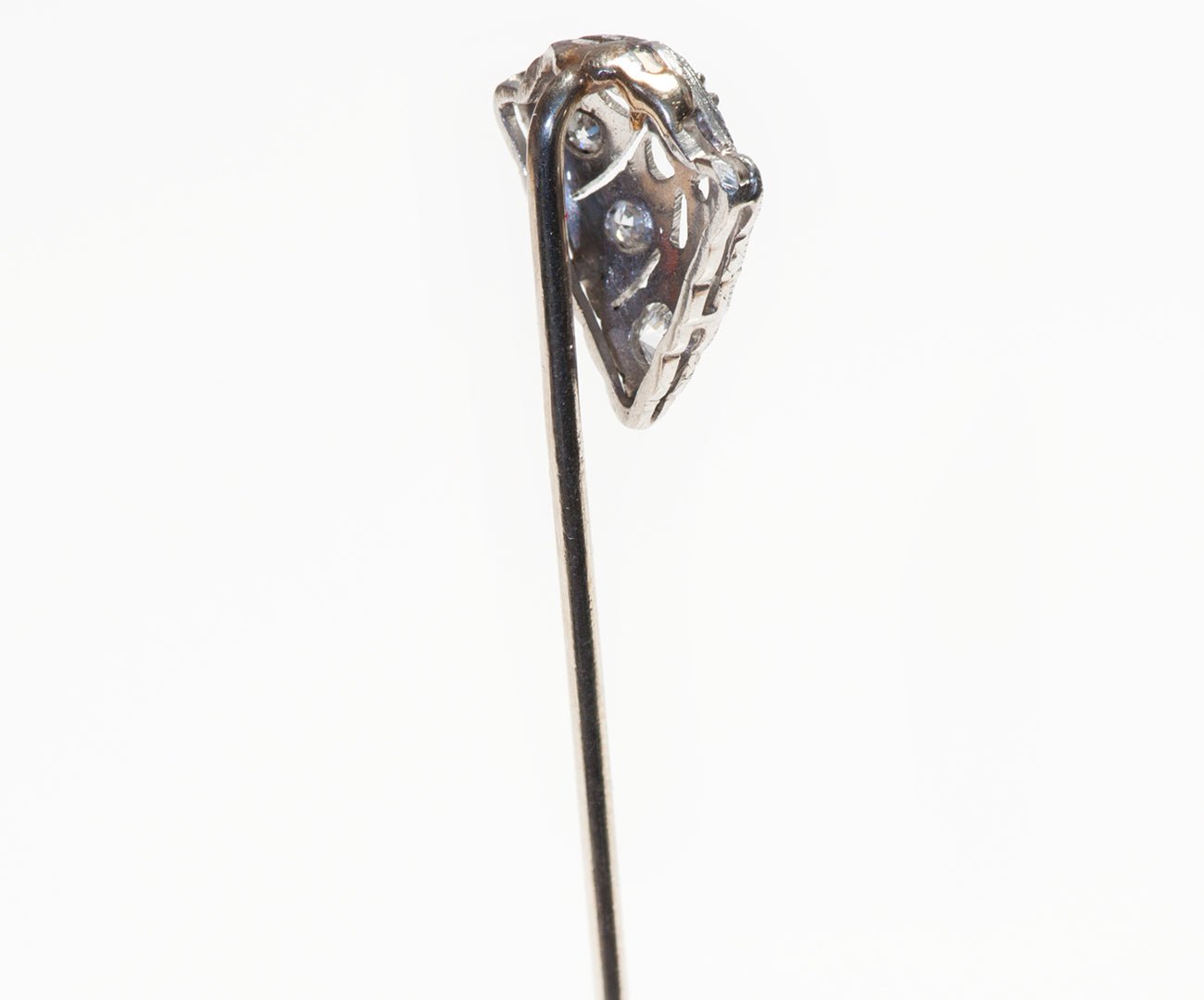 Antique Platinum Diamond Stick Pin