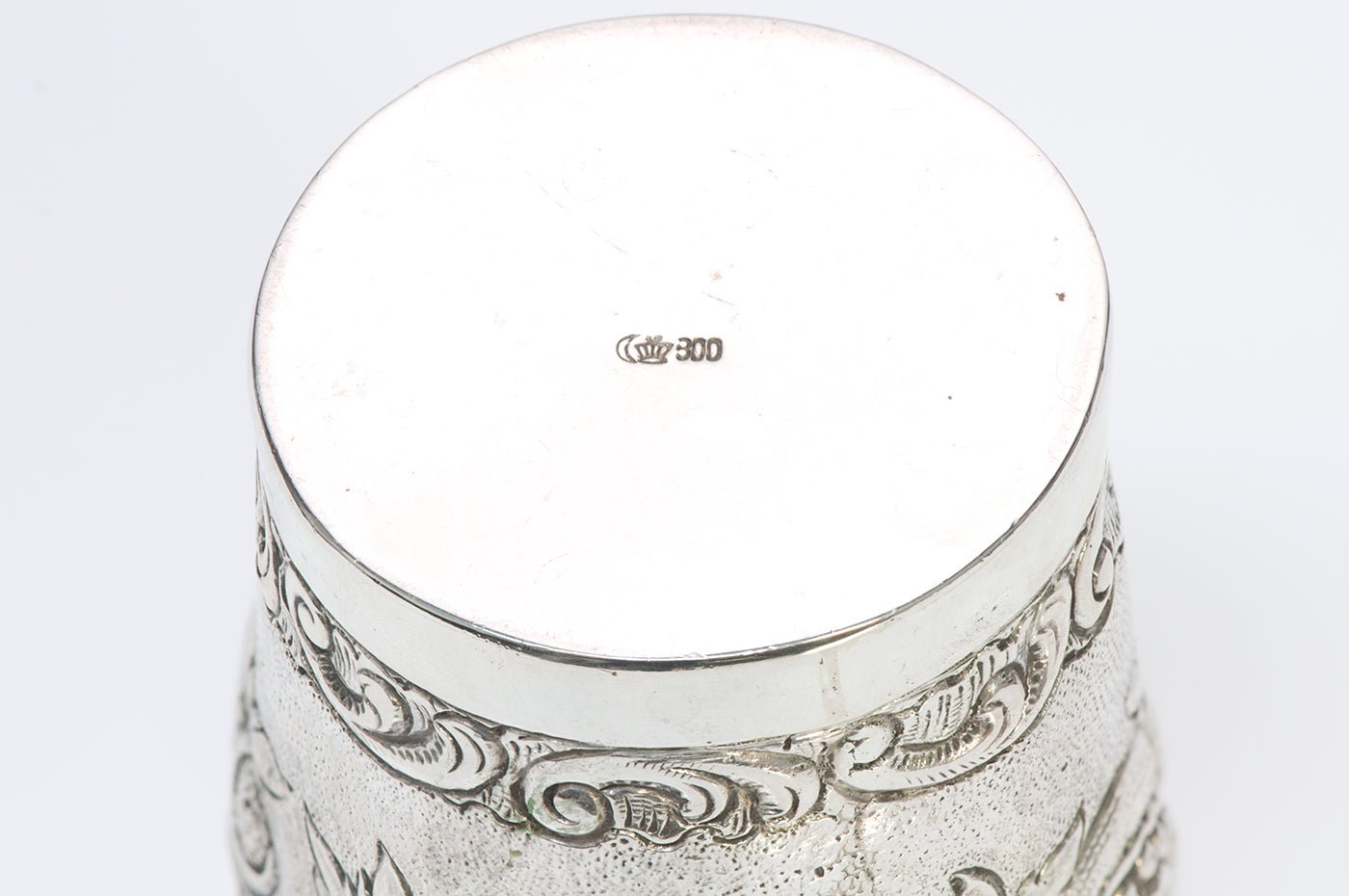 Antique Repousse Germany Silver Cup Beaker