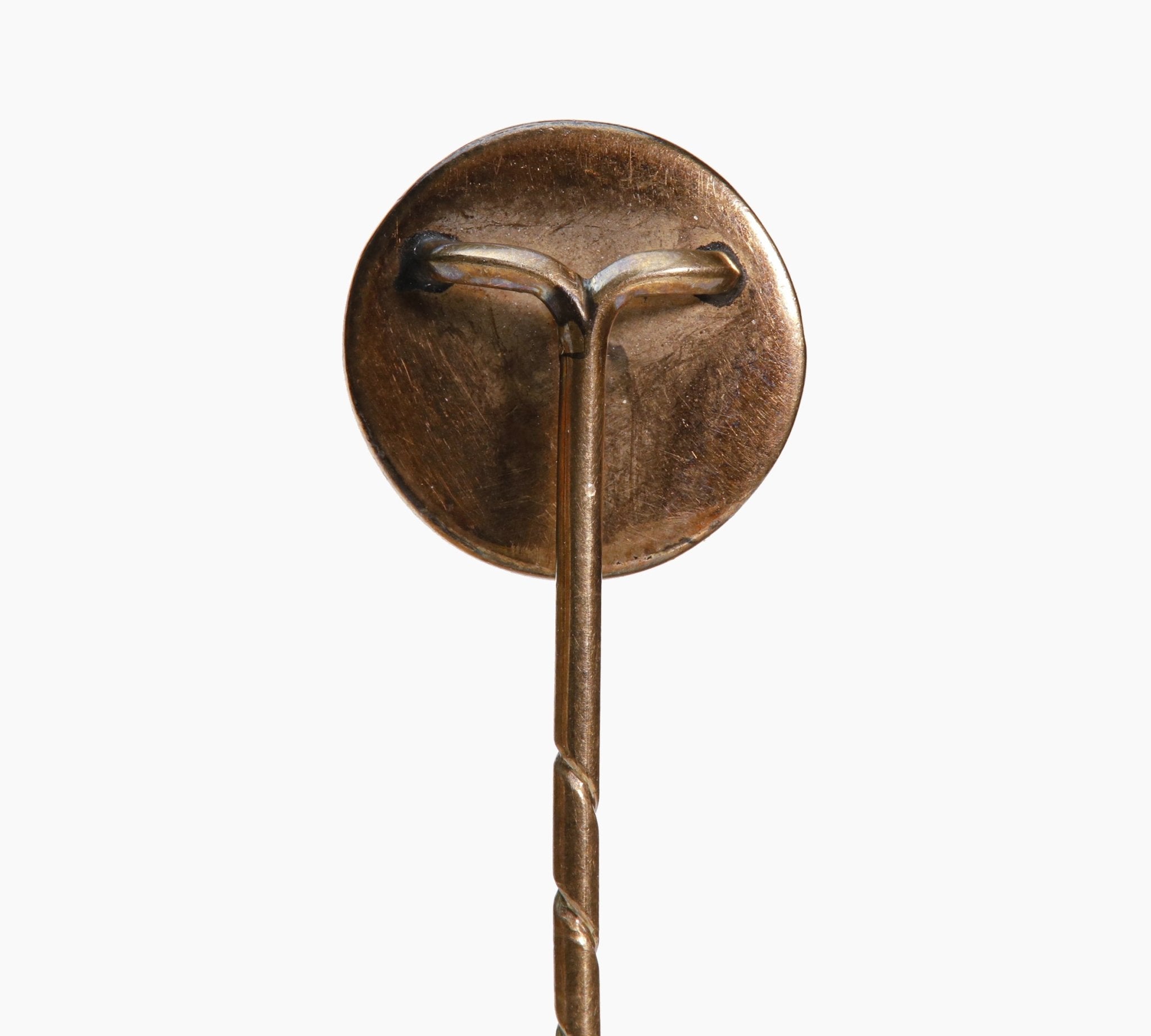 Antique Reverse Crystal Gold Car Stick Pin