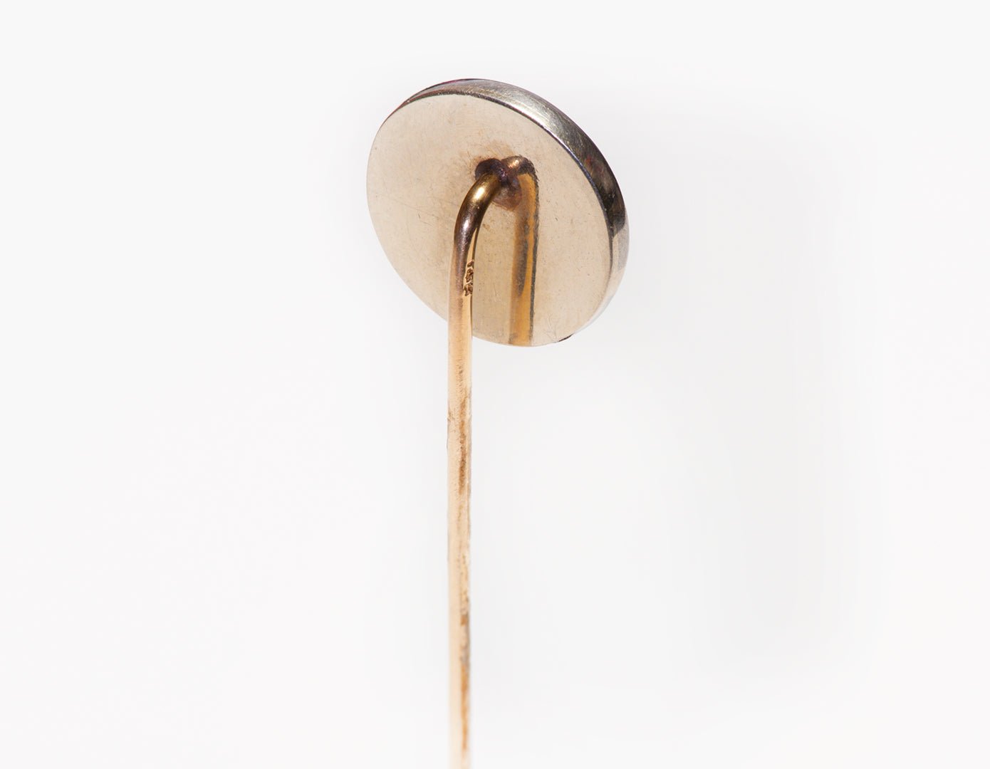 Antique Reverse Crystal Gold Dog Stick Pin