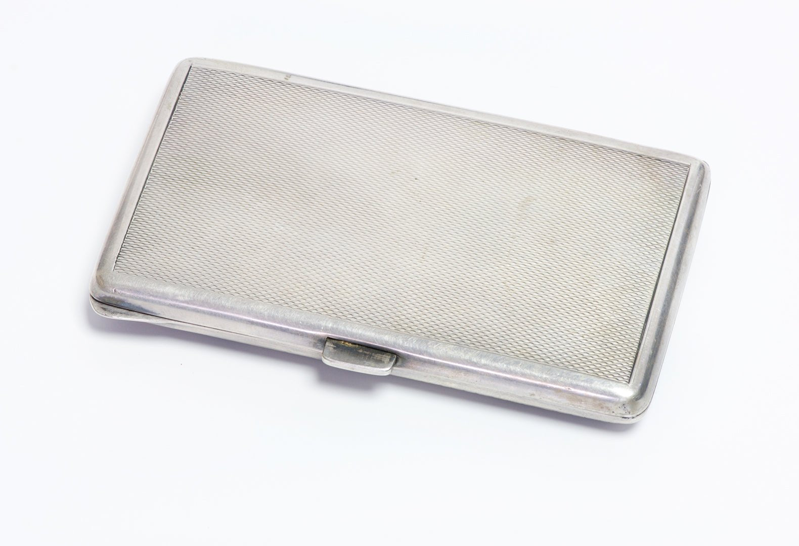 Antique Silver Iridescent Enamel Romantic Scene Cigarette Case