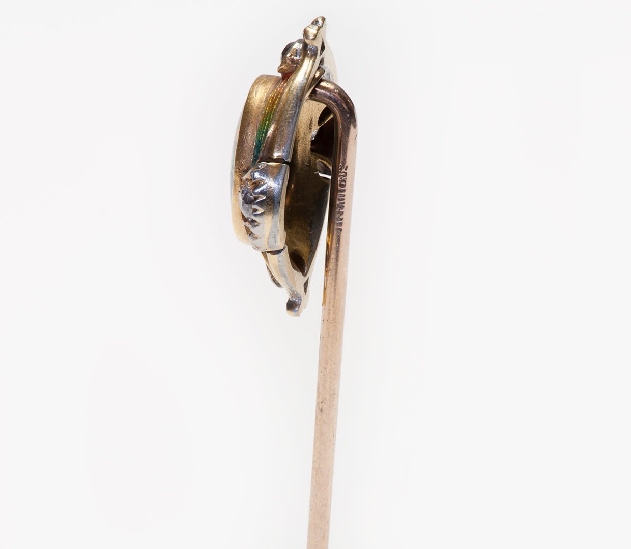 Antique Tiffany & Co. Black Opal Diamond Stick Pin