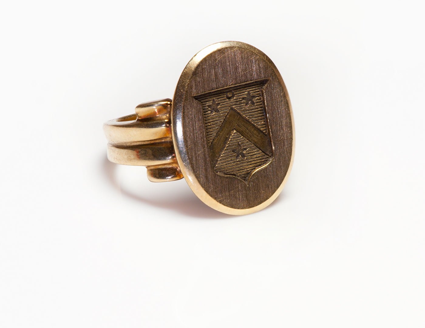 Antique Tiffany Co. Gold Crest Men's Ring