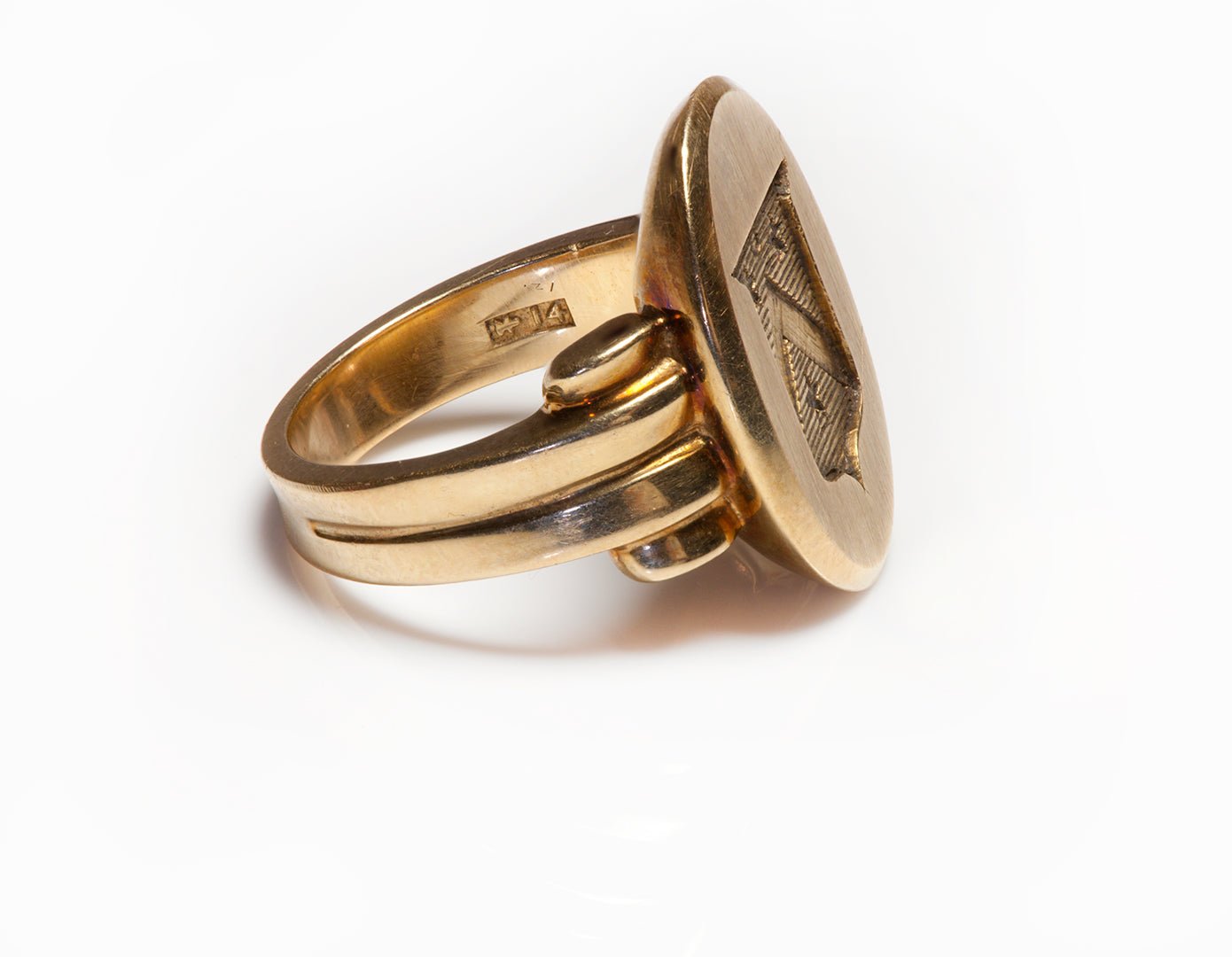 Antique Tiffany & Co. Gold Crest Men's Ring
