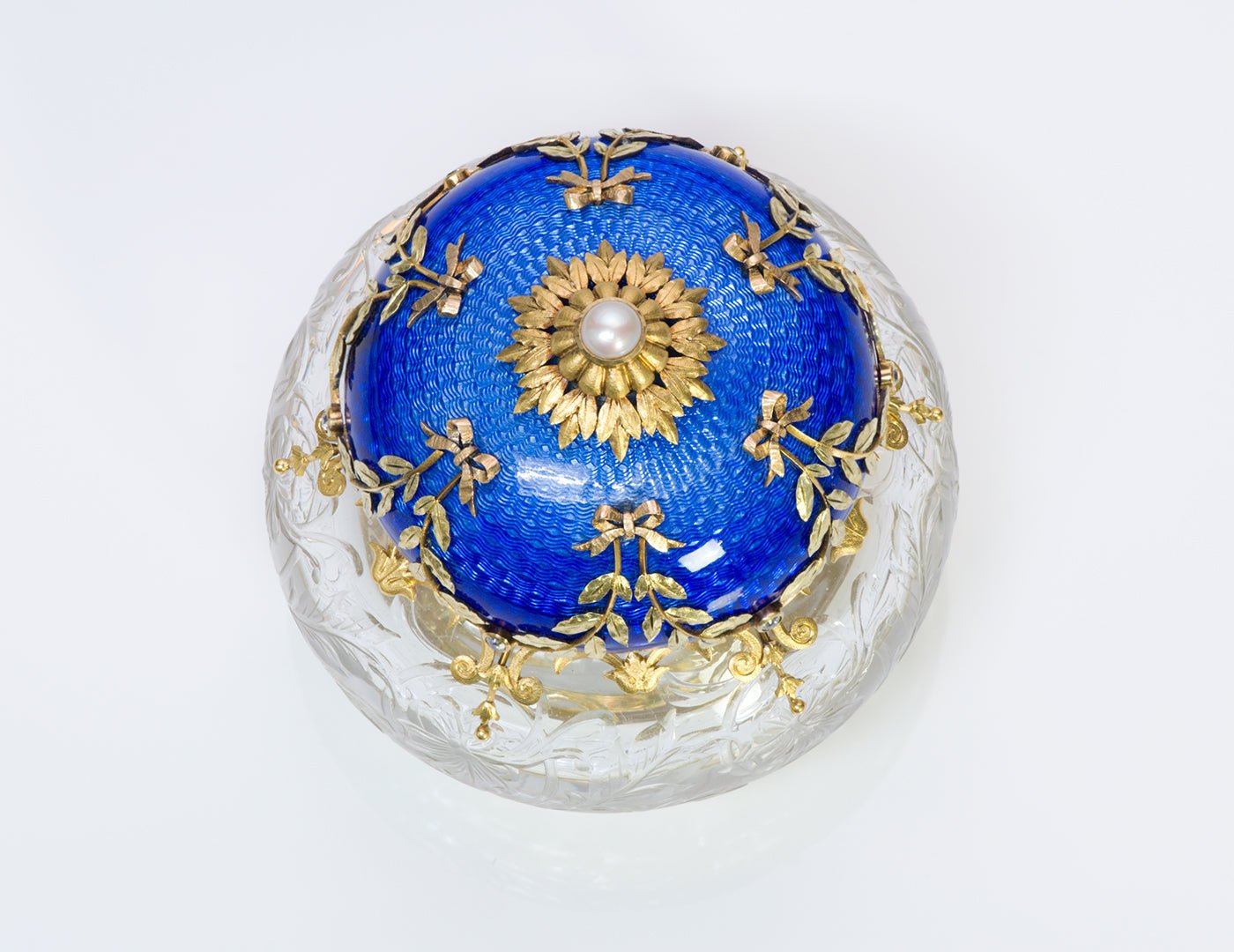 Antique Tiffany & Co. Regent st. London Enamel 18k Gold Inkwell