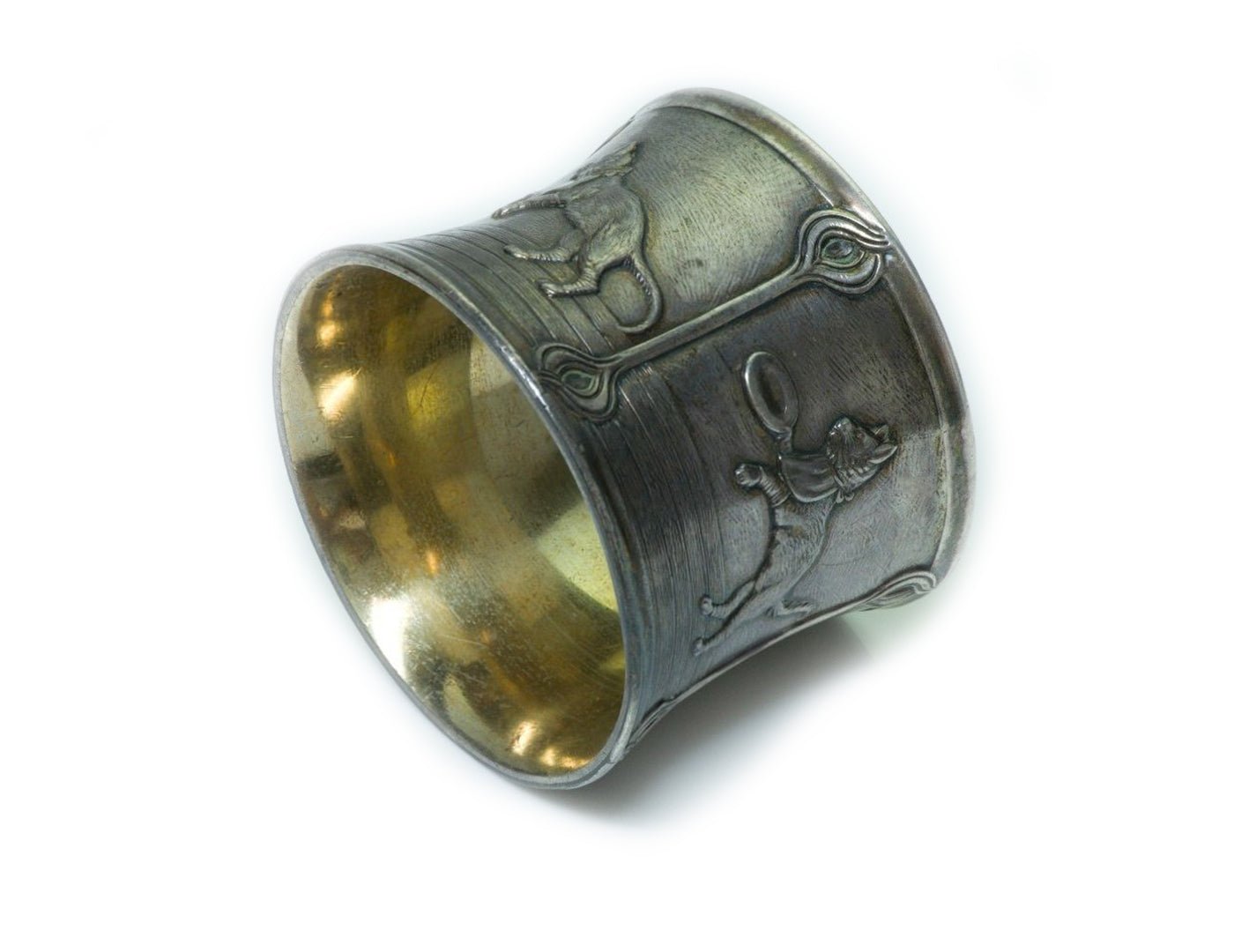 Antique Tiffany & Co. Sterling Silver Children's Cat Napkin Ring