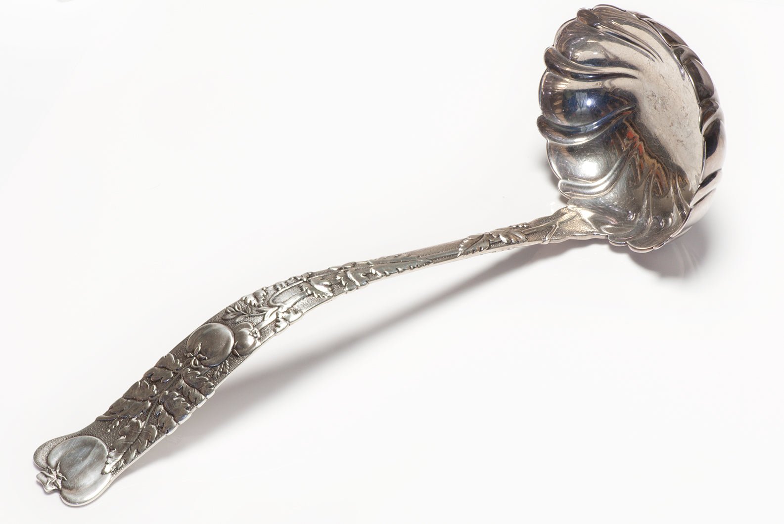 Antique Tiffany & Co. Sterling Soup Ladle Tomatoes Pattern
