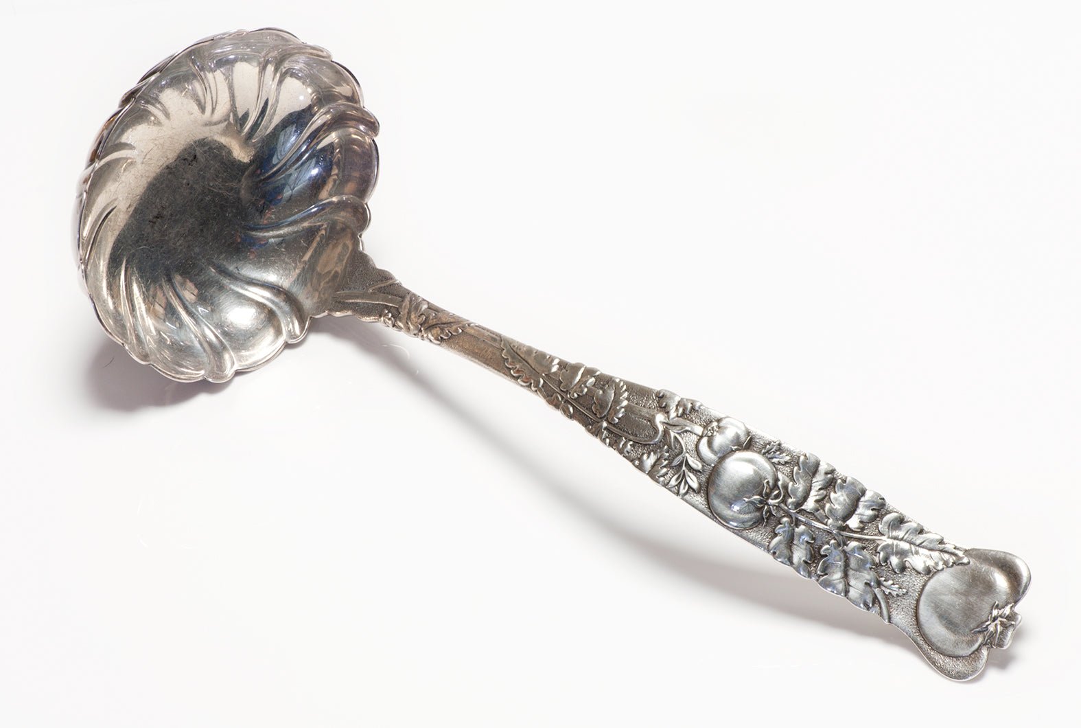 Antique Tiffany & Co. Sterling Soup Ladle Tomatoes Pattern