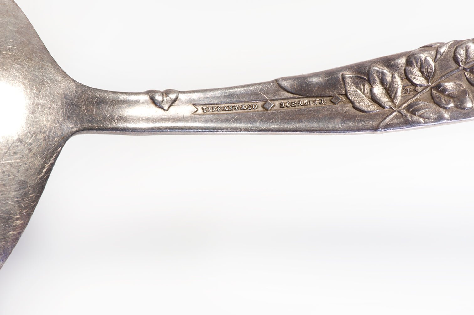 Antique Tiffany & Co. Sterling Vine Pea-Pod Pattern Pea Spoon