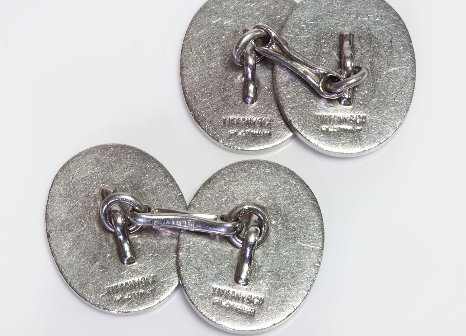 Antique Tiffany & Co. Stewart Clan Platinum Enamel Cufflinks
