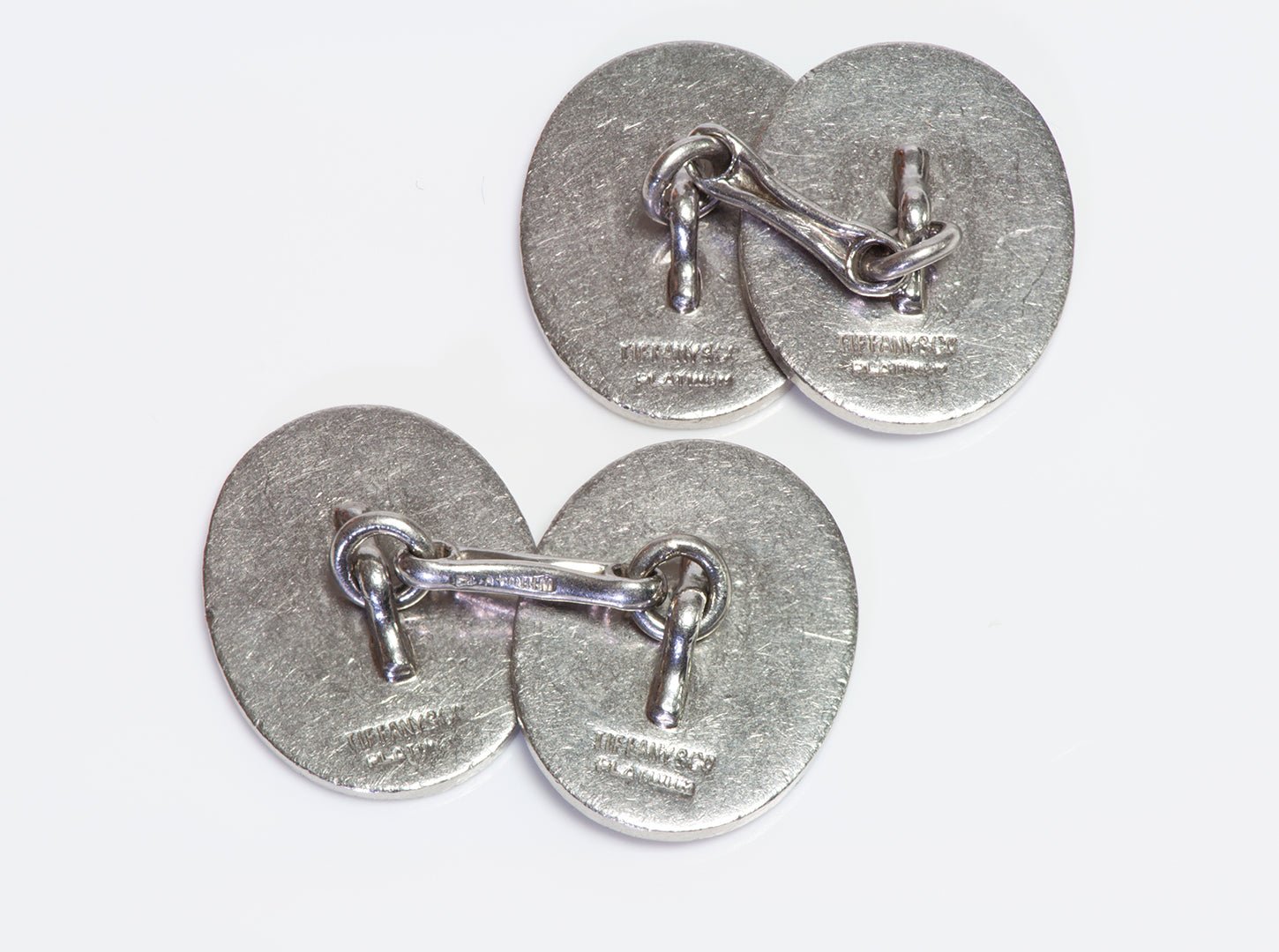 Antique Tiffany & Co. Stewart Clan Platinum Enamel Cufflinks
