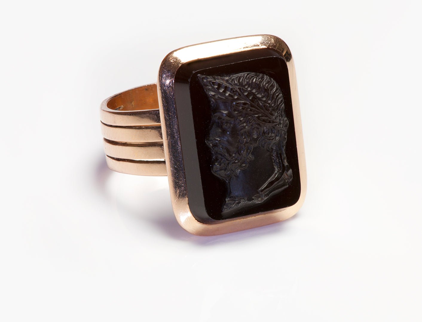 Antique Victorian Cameo Gold Men's Ring