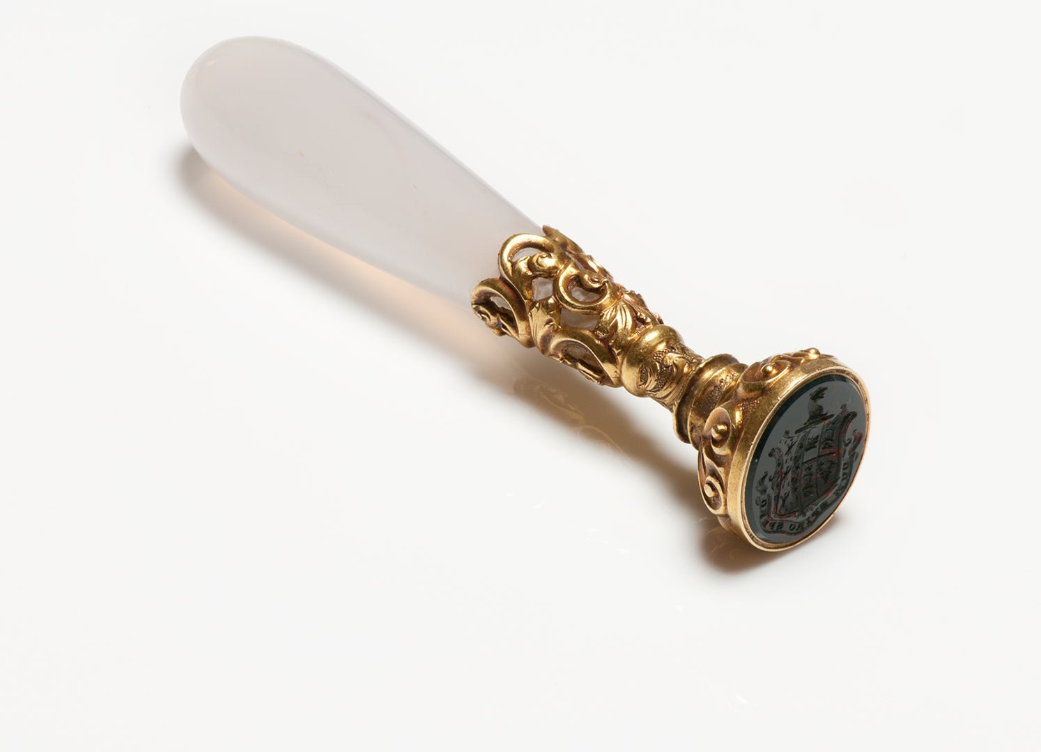 Antique Victorian Gold Chalcedony Bloodstone Seal