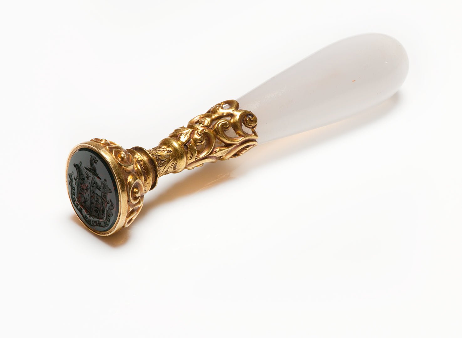 Antique Victorian Gold Chalcedony Bloodstone Seal