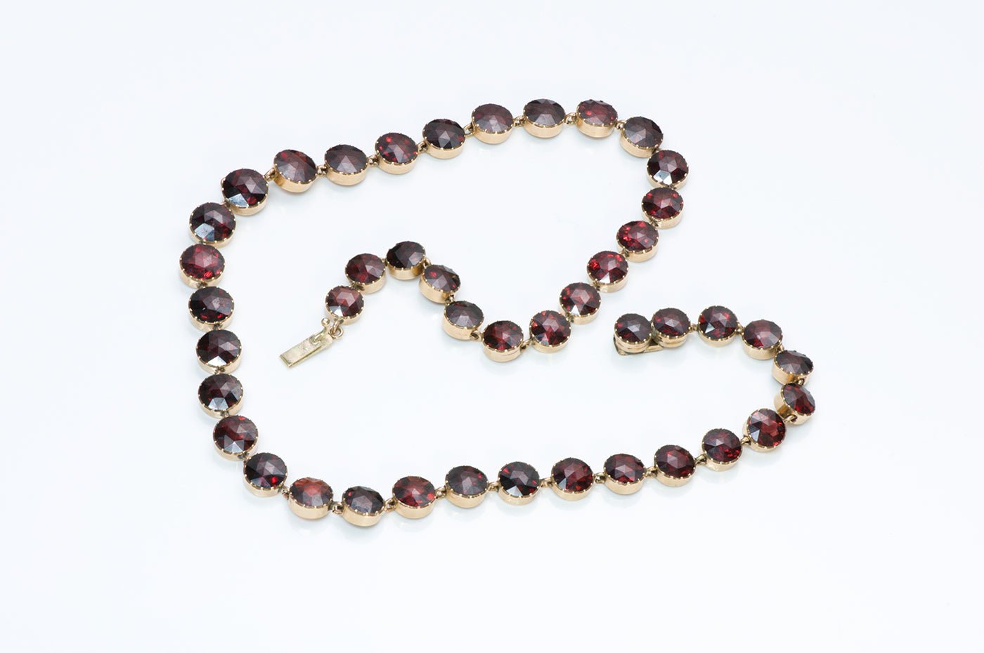 Antique Victorian Gold Garnet Necklace