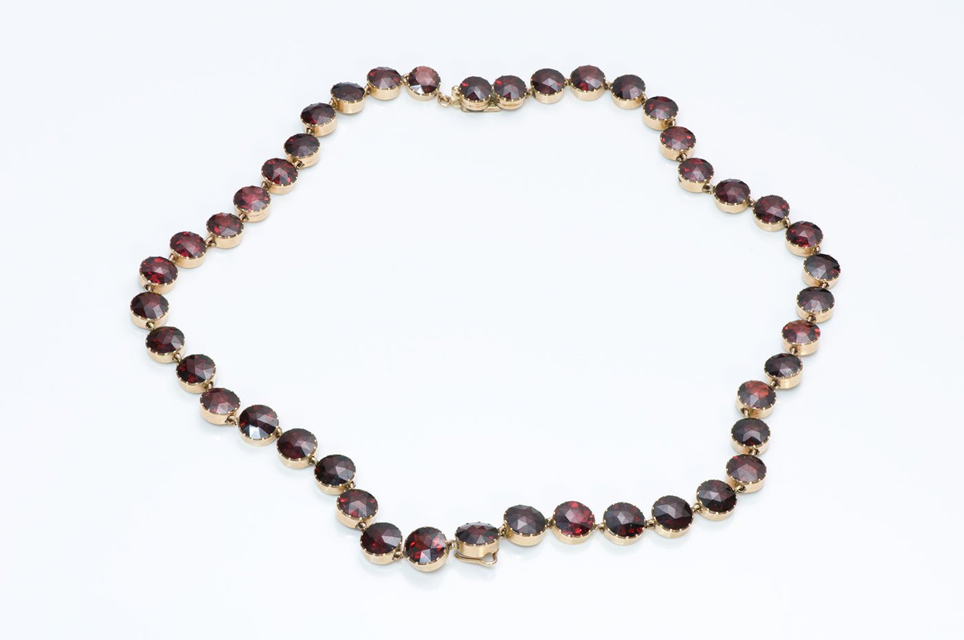 Antique Victorian Gold Garnet Necklace