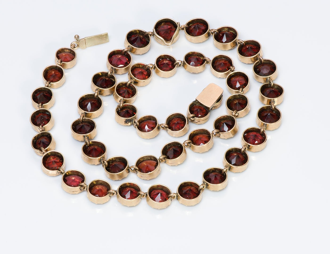 Antique Victorian Gold Garnet Necklace