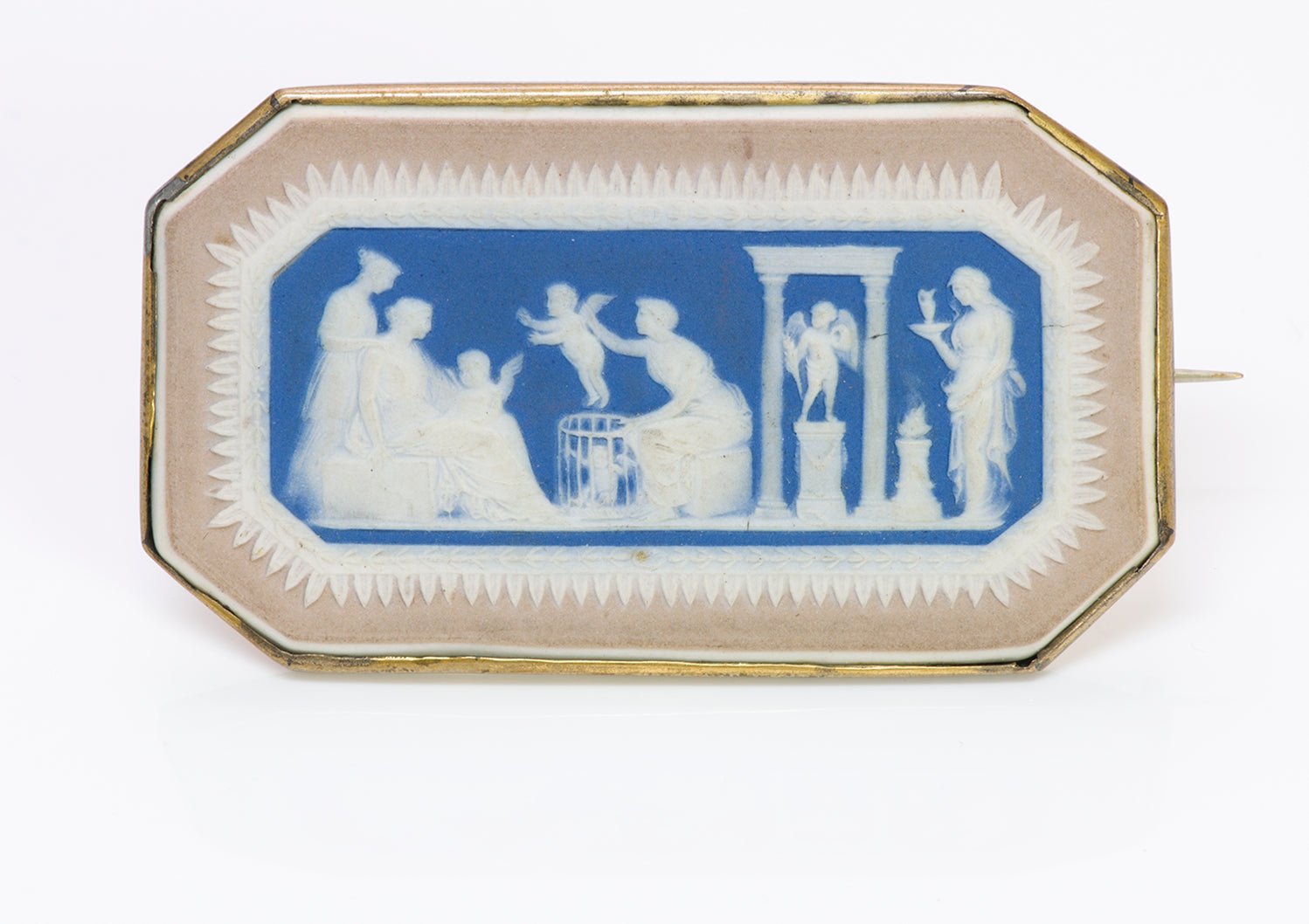 Antique Wedgwood Tri-Color Cameo Brooch