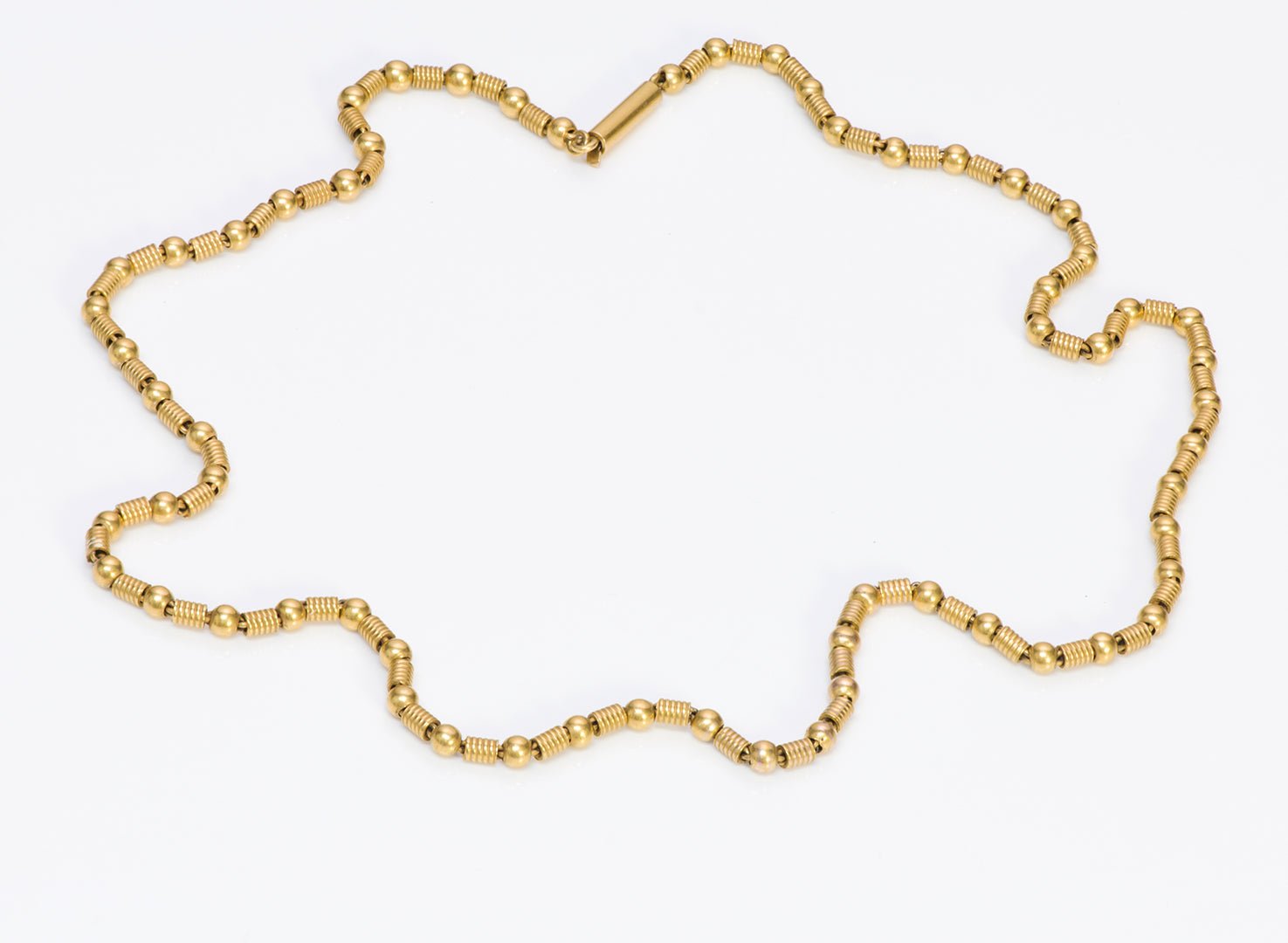 Antique Yellow Gold Bead Necklace
