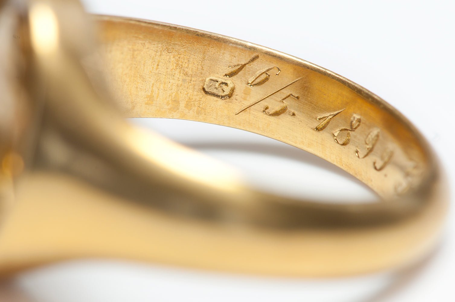 Antique Yellow Gold Bust Men's Ring