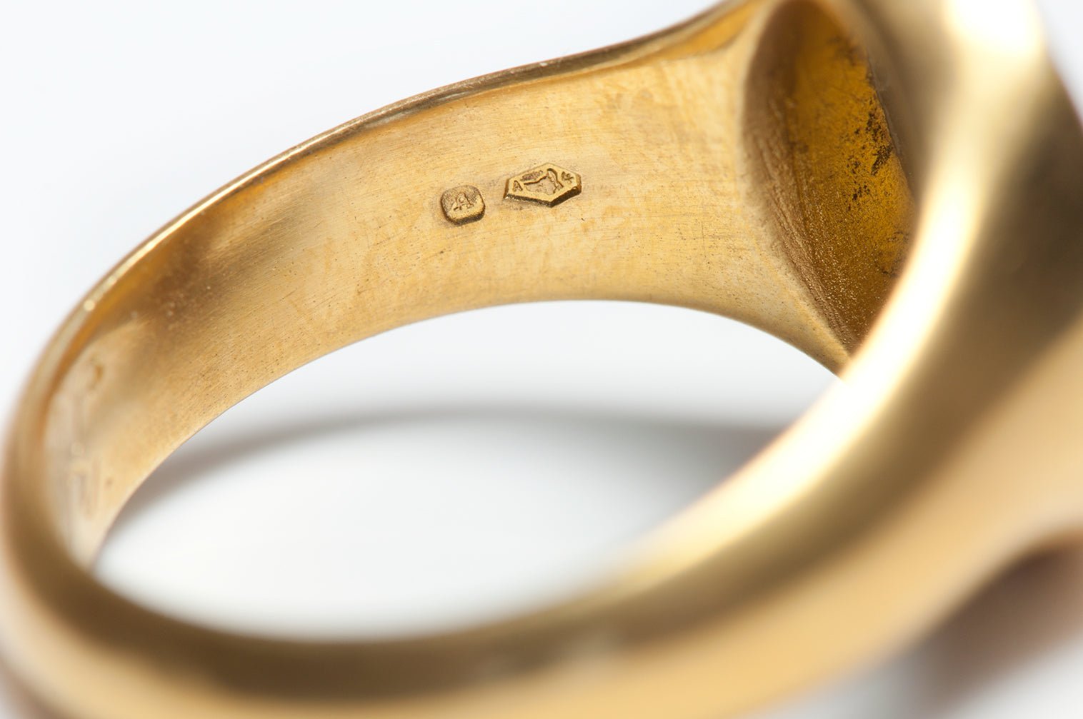 Antique Yellow Gold Bust Men's Ring