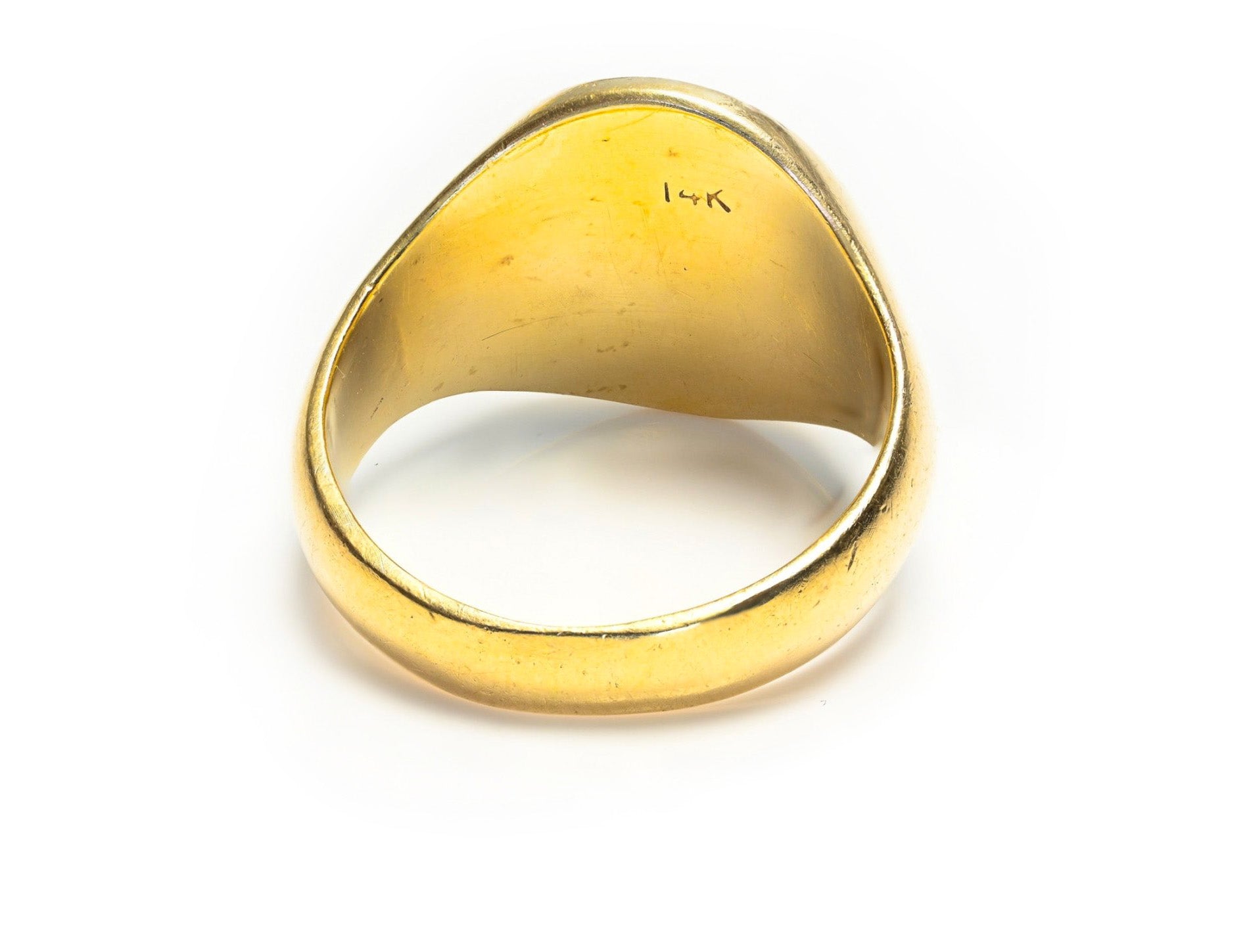 Antique Yellow Gold Crest Men's Ring