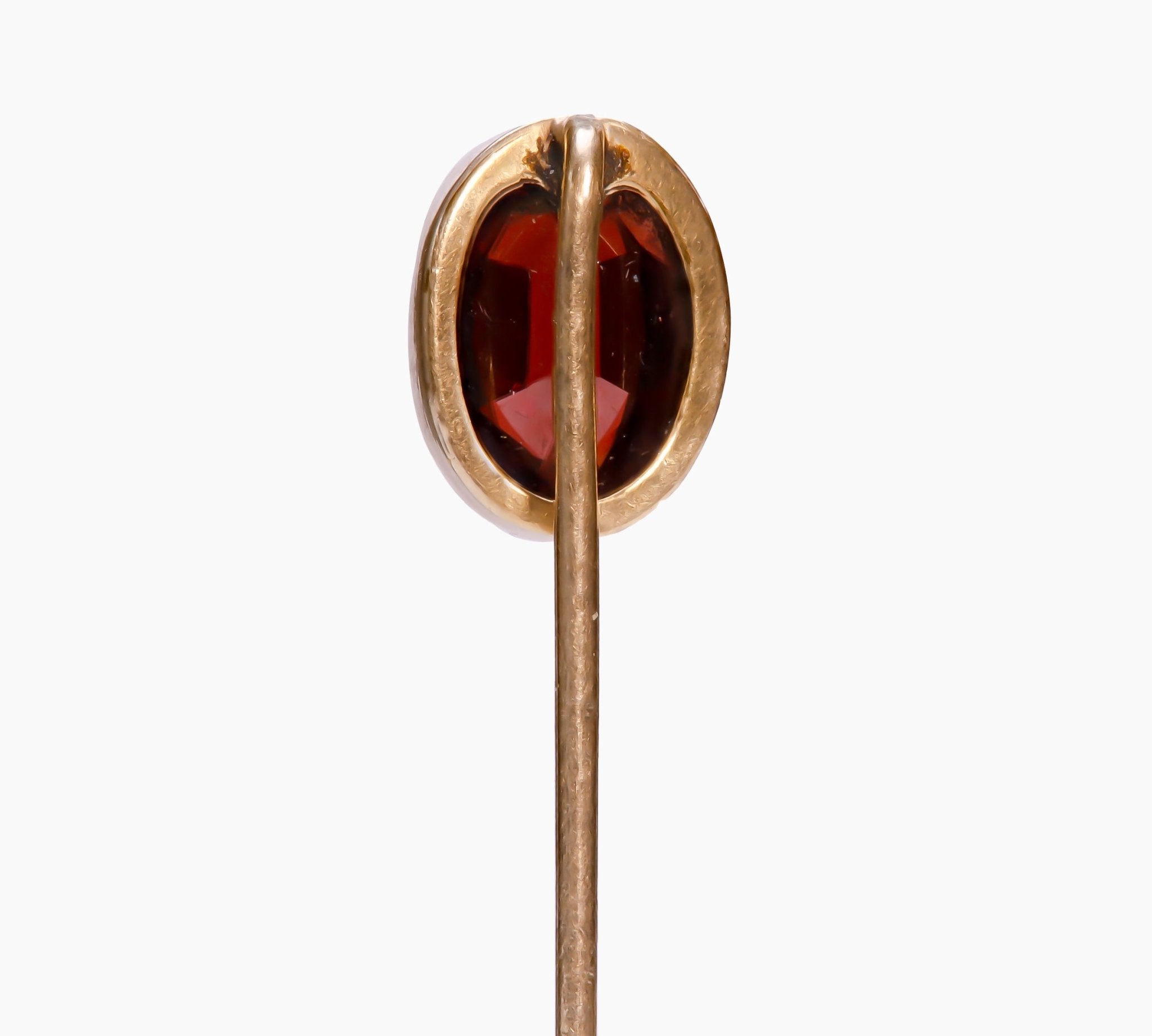 Antique Yellow Gold Garnet Stick Pin