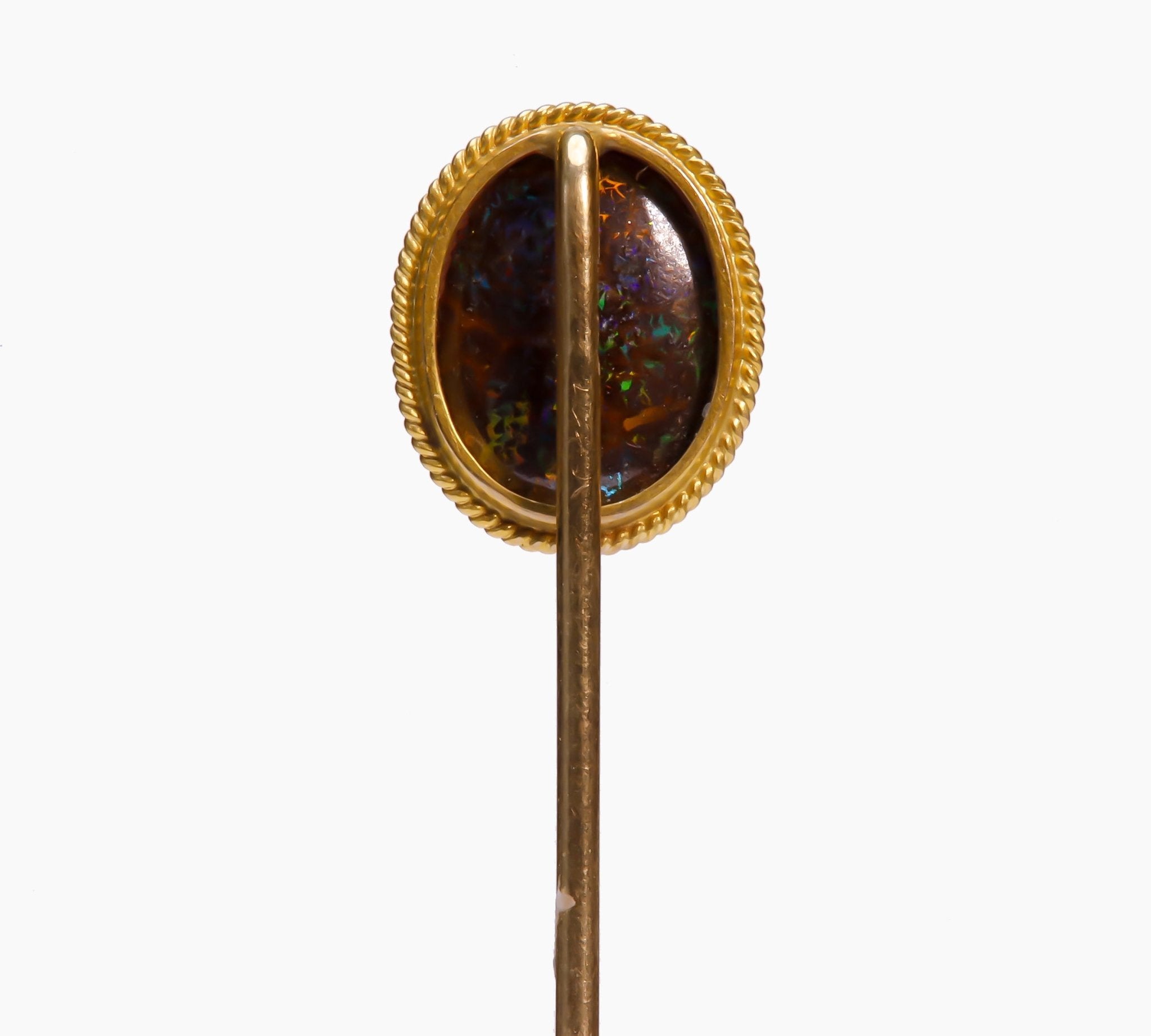 Antique Yellow Gold Opal Stick Pin
