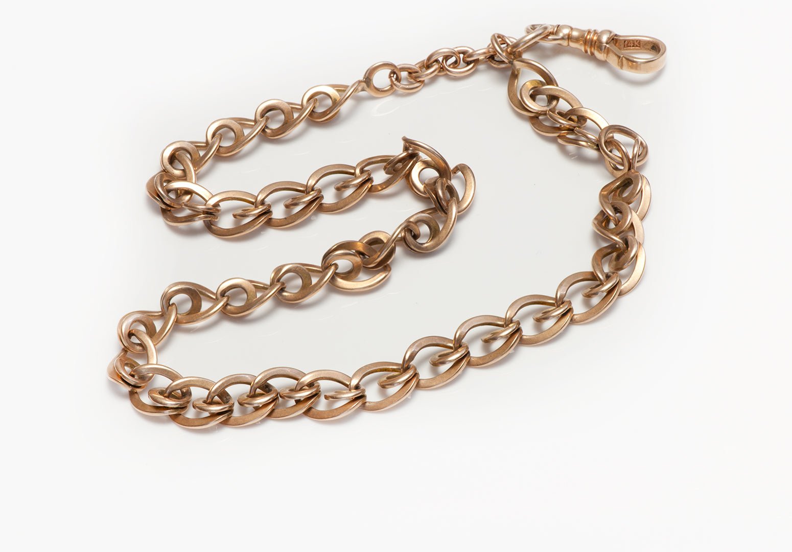 Antique Yellow Gold Pocket Watch Link Chain