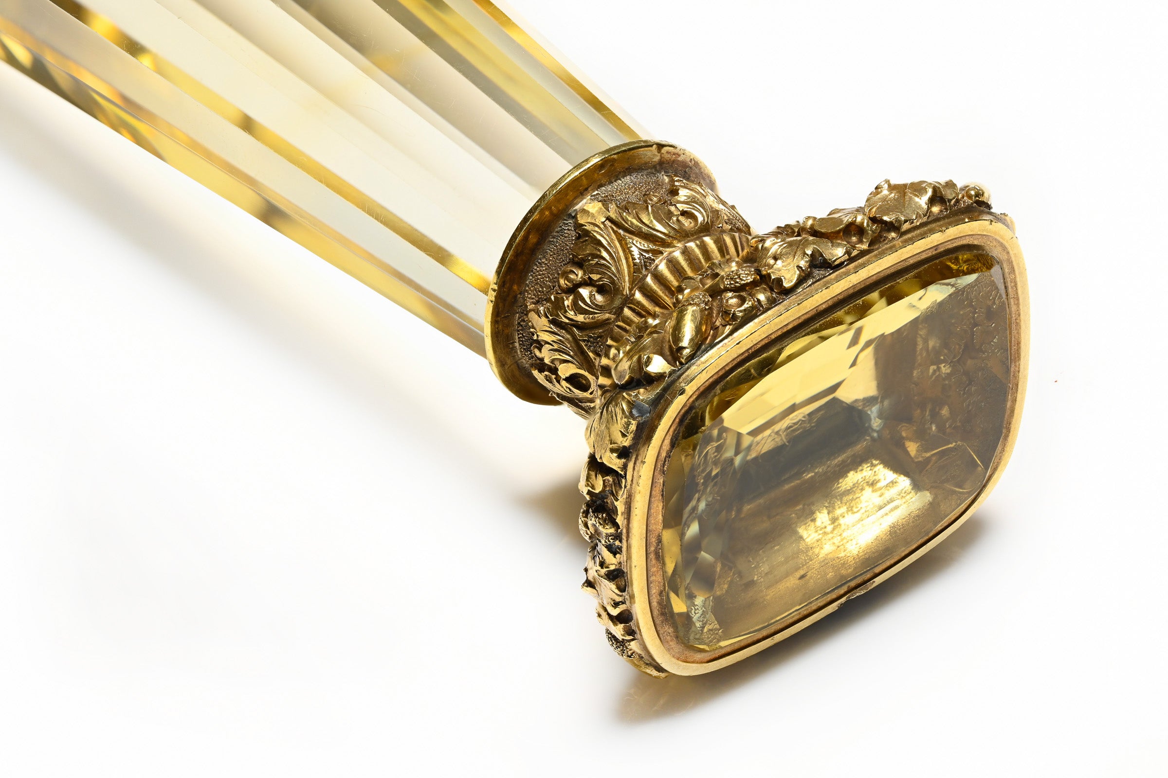 Antique Carved Gold Citrine Seal