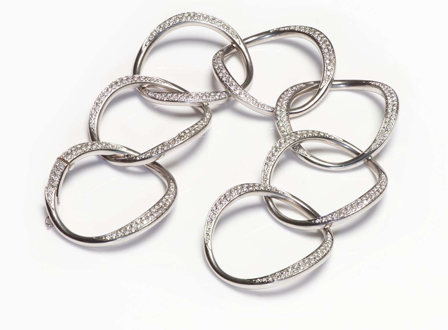 Antonini Pave Diamond Gold Link Bracelet