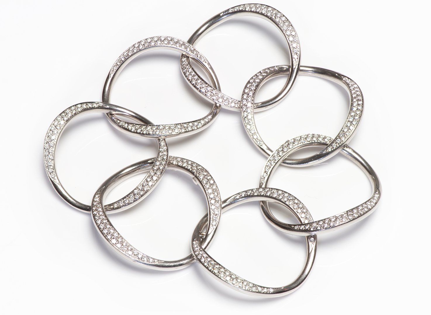 Antonini Pave Diamond Gold Link Bracelet