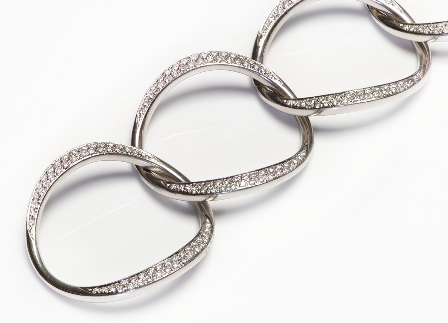 Antonini Pave Diamond Gold Link Bracelet