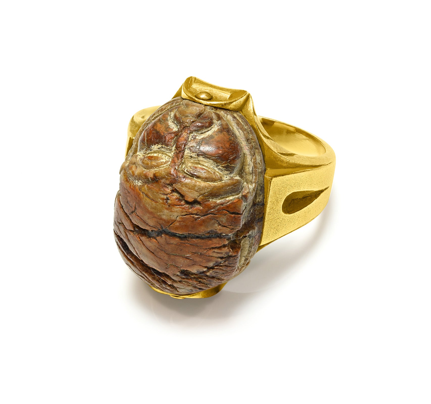 Ancient Human Archaeological Revival Gold Ring