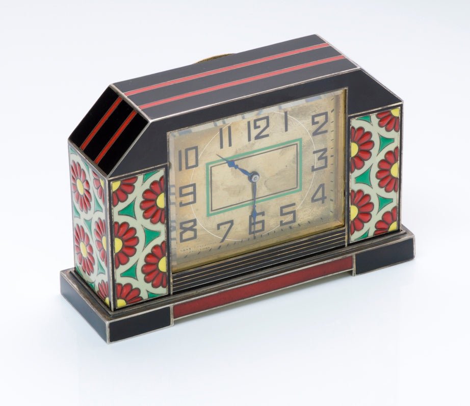 Art Deco Enamel Desk Clock