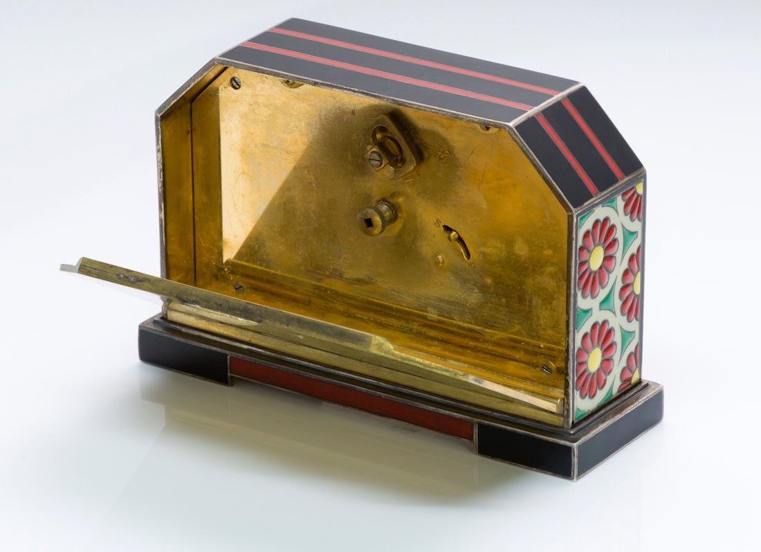Art Deco Enamel Desk Clock