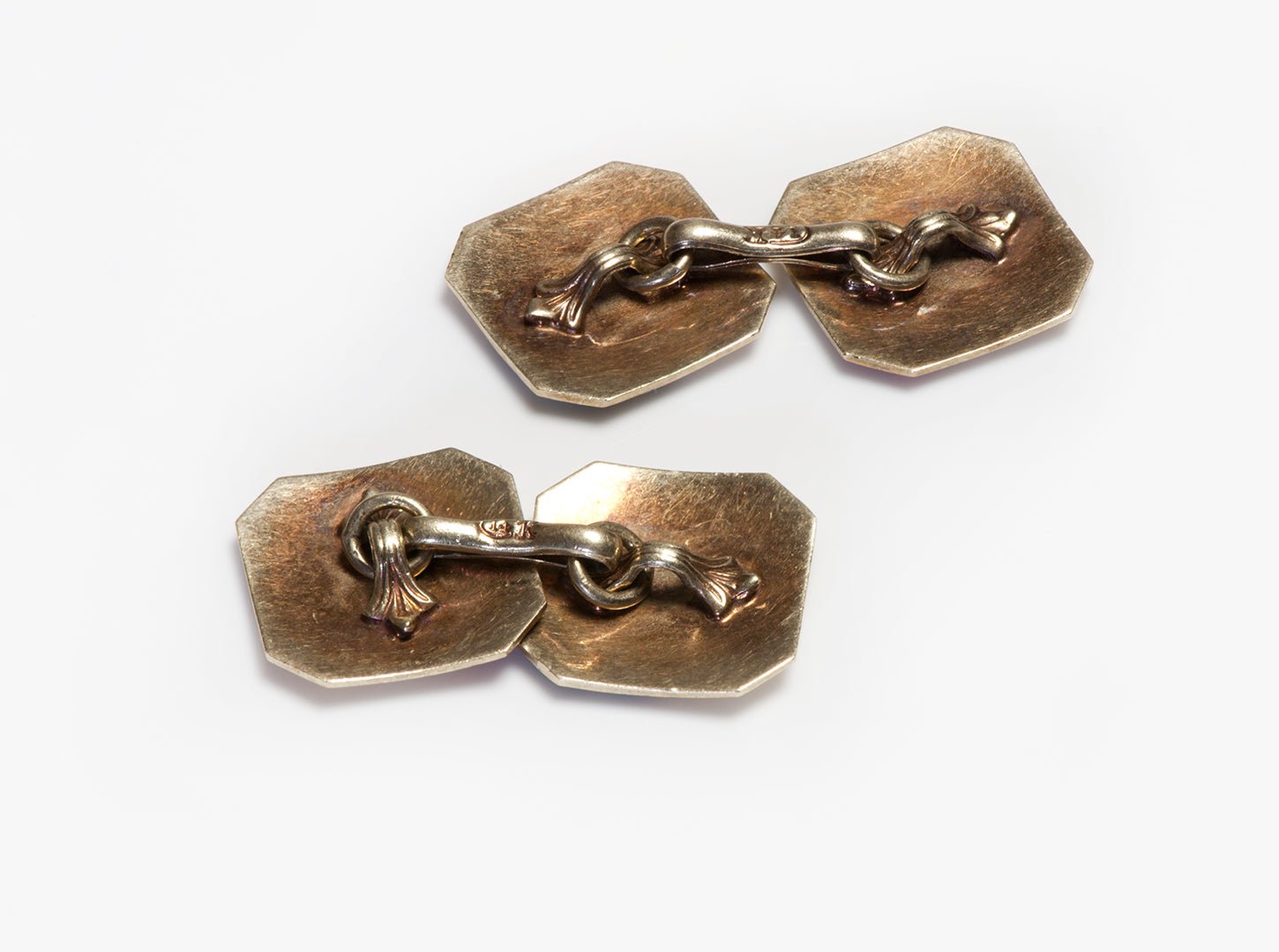 Art Deco Gold Enamel Men's Cufflinks