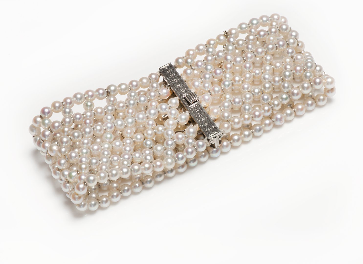 Art Deco Gold Pearl Necklace Bracelet