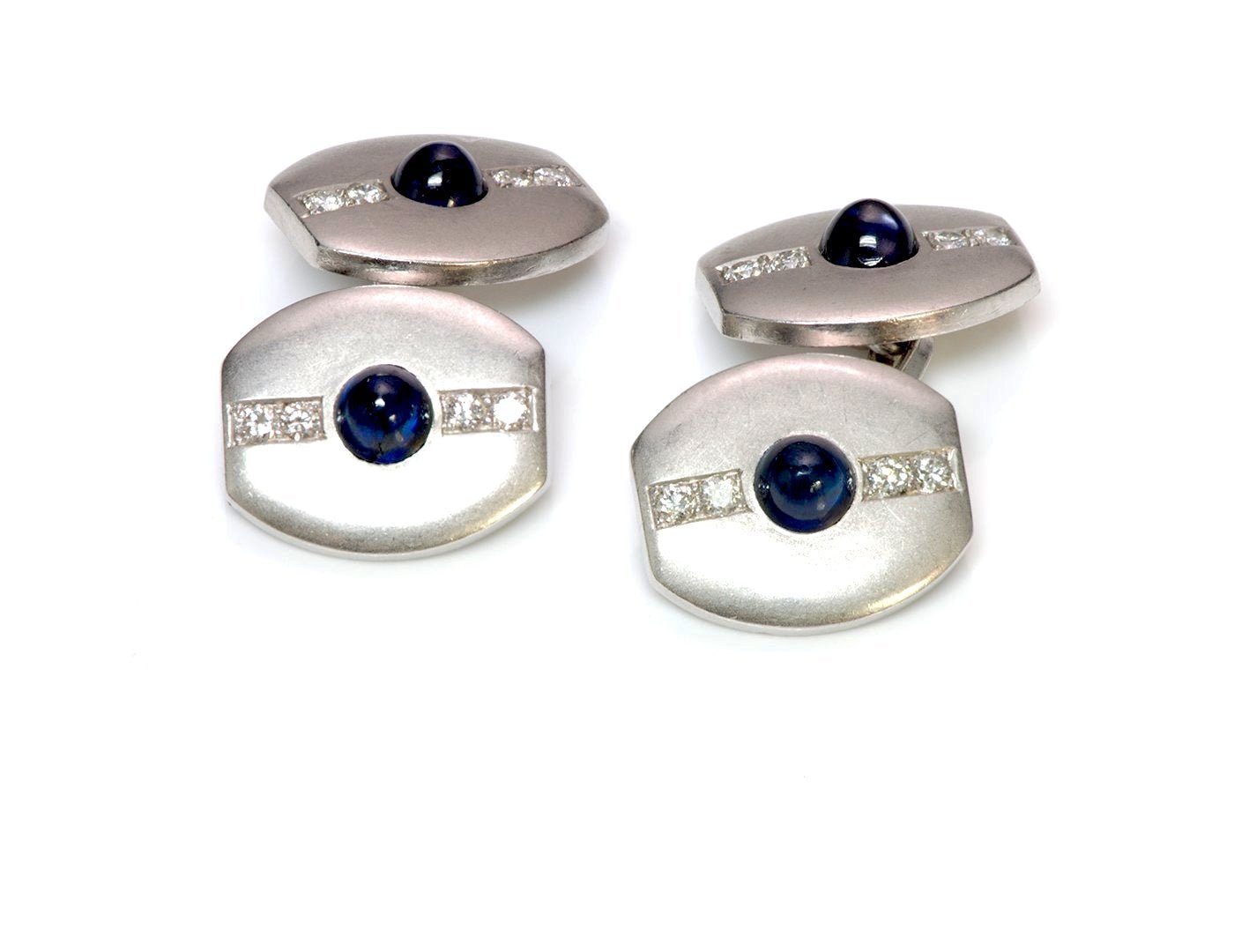 Art Deco Platinum Sapphire Diamond Cufflinks