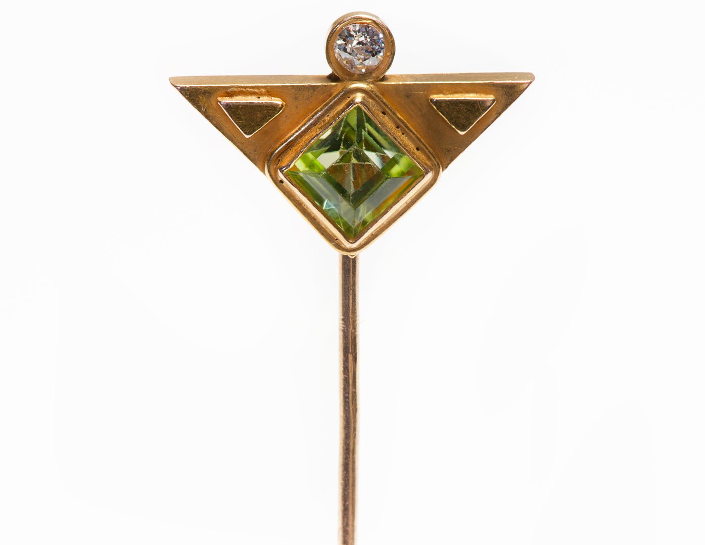 Art Deco Transitional 14K Gold Period Stick Pin