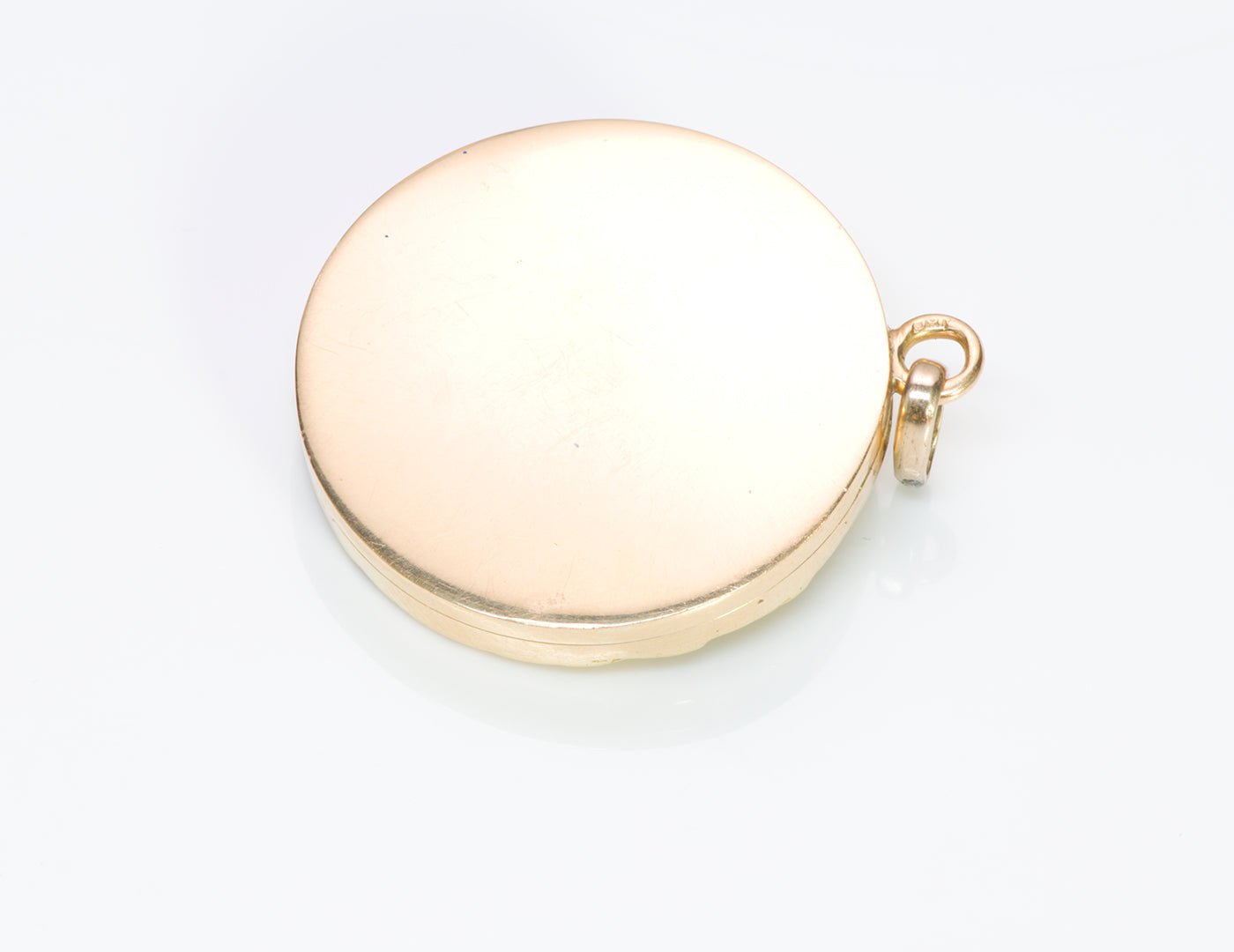 Art Nouveau 18K Gold Eagle Diamond Locket Pendant