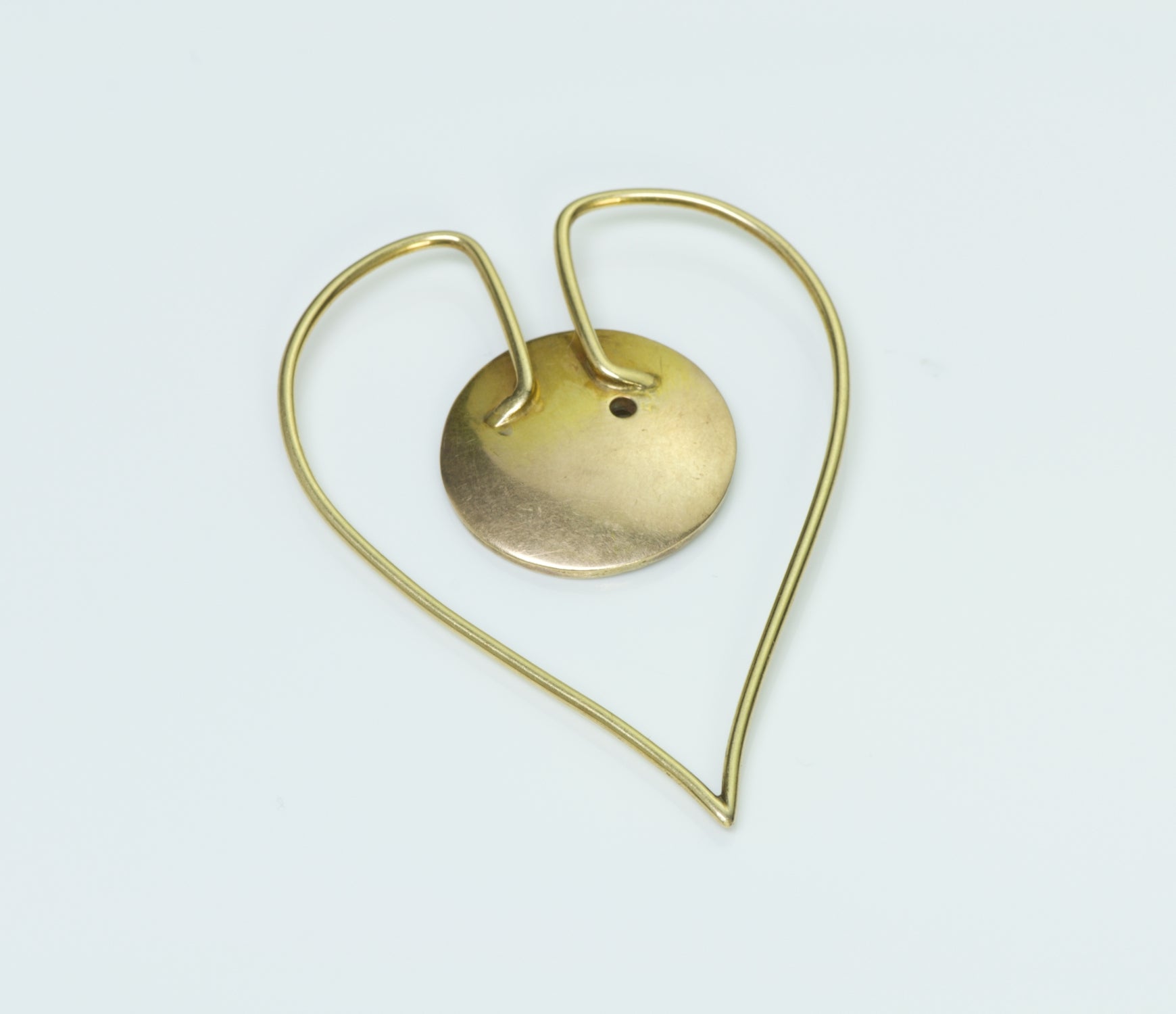 Art Nouveau Diamond Gold Heart Money Clip