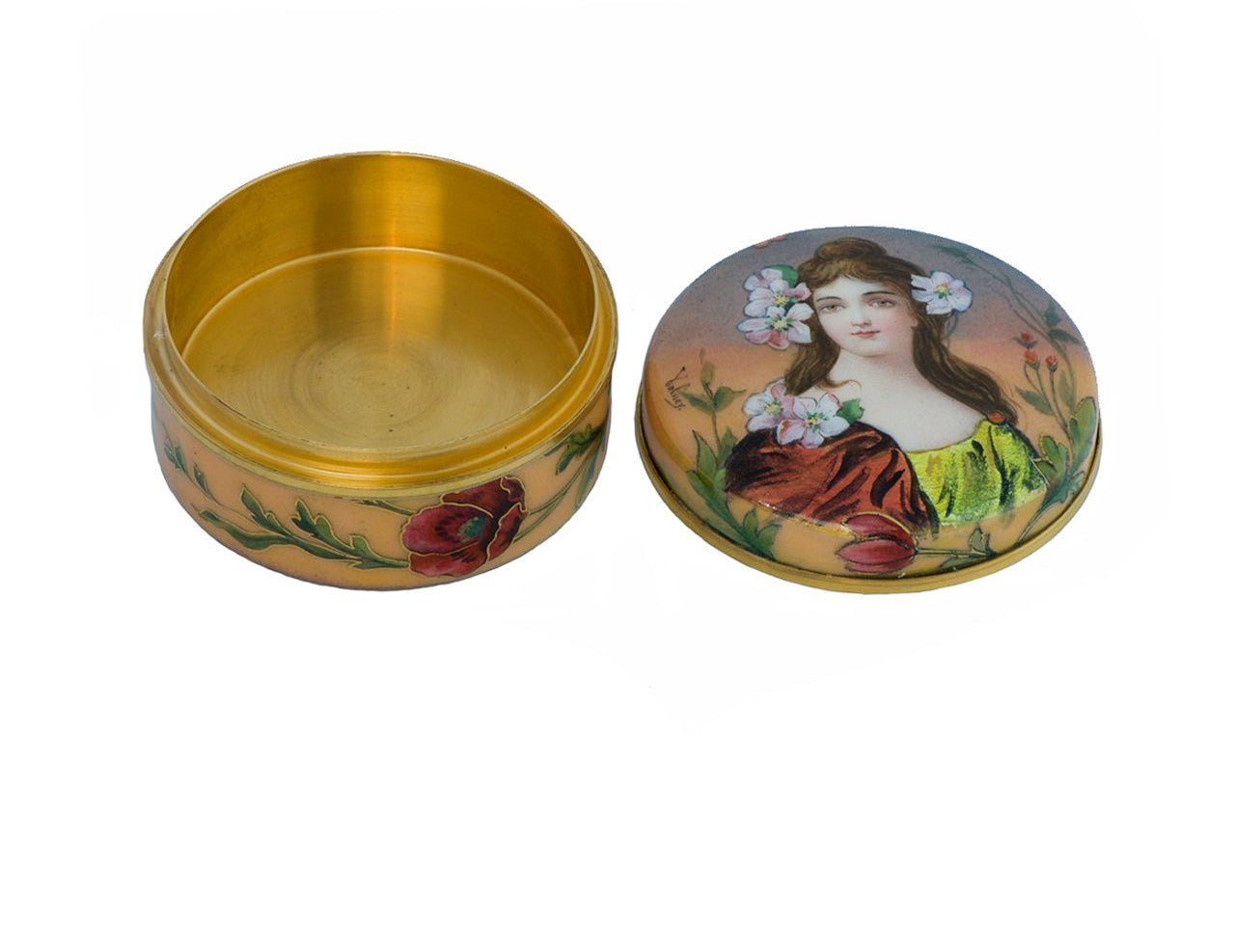 Art Nouveau Enamel Box